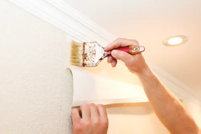 Pose de papier peint à Courdimanche — revêtements muraux et toiles de verre